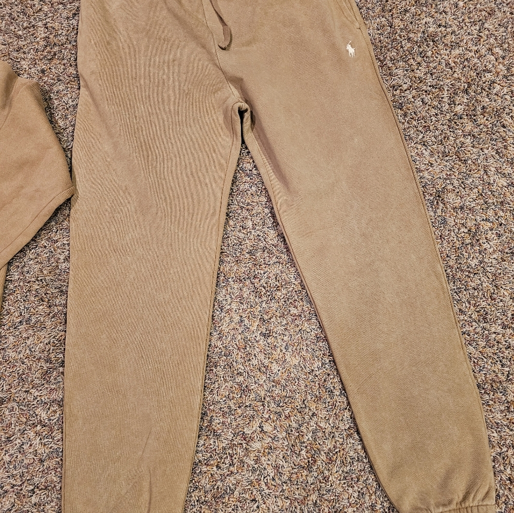 2023 Men Polo Ralph Lauren Vintage Wash Double Knit Fleece Sweatpants Large
